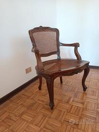 Poltroncine (n.4) in paglia di Vienna stile '700