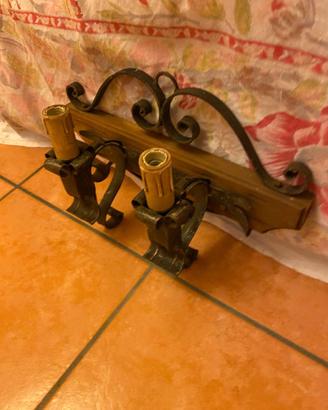 Applique Ferro Battuto e Legno