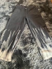 Jeans effetto bleach nero/grigio stile- streetwear