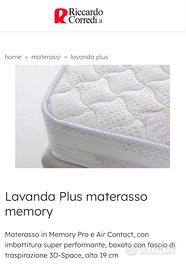 2 materassi  Riccardo corredi modello Lavanda Plus