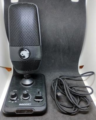 microfono usb cardioide con mixer roccat torch