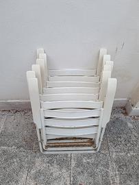 Sedie da giardino in metallo (set di 6 pezzi)