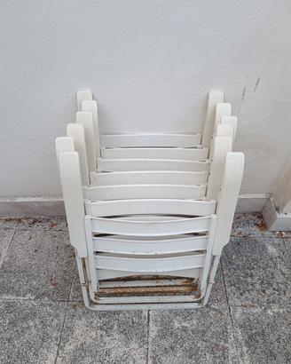 Sedie da giardino in metallo (set di 6 pezzi)