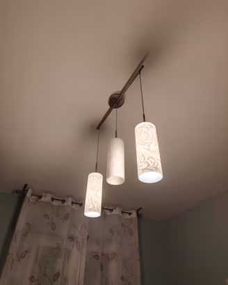 lampadario con tre punti luce 