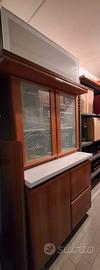 Mobile Cucina-Base con Cassetti e Pensile Vetrina