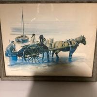 Quadro, Dipinto, Acquerello firmato J. P. Guiriec