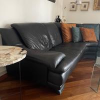 Divano angolare vera pelle