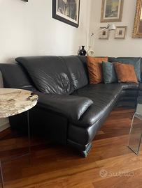 Divano angolare vera pelle