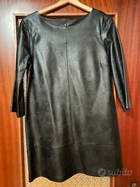 Vestito ecopelle  nero manila grace