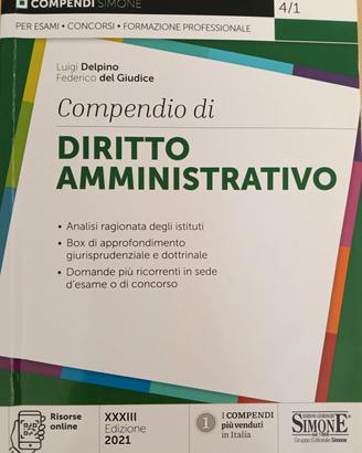 Compendio Diritto Amministrativo Simone 2021