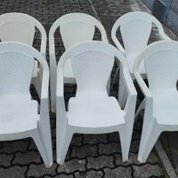 Sedie in plastica da giardino