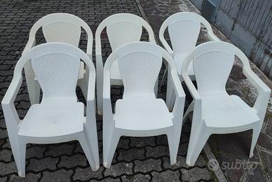 Sedie in plastica da giardino