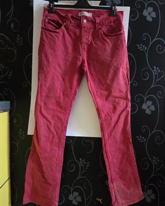 Jeans Levi's 511 Slim W33 L34 Rosso  Uomo Vintage