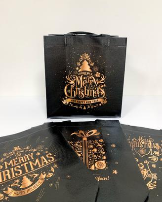 Set 4 Borse Natalizie per Dono di Natale Shopper