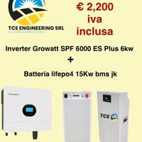 inverter offgrid + batteria 15kw 