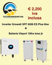 inverter offgrid + batteria 15kw 