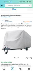 copertura camper o roulotte