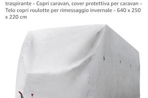 copertura camper o roulotte