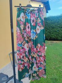 pantaloni donna estivi floreali taglia M
