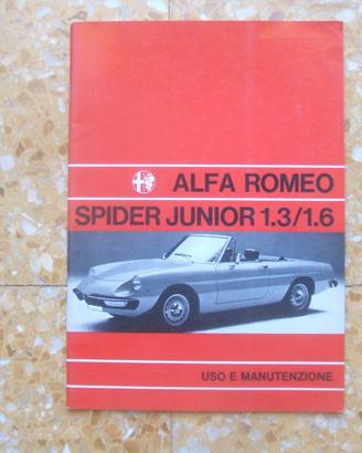 USO MANUTENZIONE ALFA ROMEO SPIDER JUNIOR 1.3/1.6