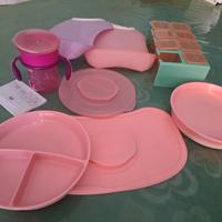 Set pappa antiscivolo+ bavaglini in plastica morbi