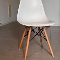Sedie (4 pezzi) Design "Stile Eames" DSW – Bianca
