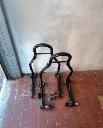 Coppia di cavalletti per moto
