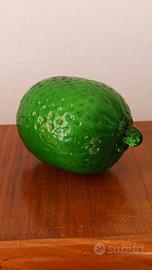 Piccola scultura in vetro Murano. Limone verde. 