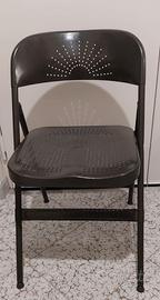 Sedia in metallo pieghevole