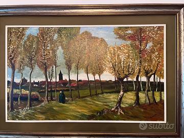 Dipinto ad olio "Paesaggio campestre" - Squazzardo