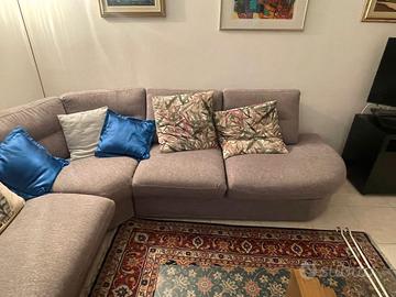 Divano angolare con poltrona coordinata