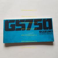Suzuki GS 750 1976 manuale uso INGLESE originale