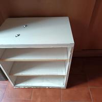 Mobiletto Bianco a 2 Ripiani in Legno