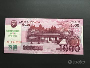 Banconota Corea Nord 1000 won 2018 North Korea FDS