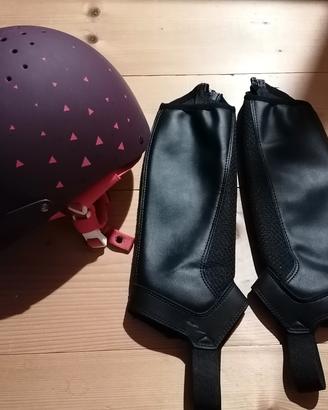 equitazione caschetto e ghette bambina