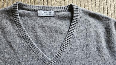 Maglione Malo optimum Grigio tg L lana cachemire 