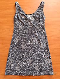 Minidress Capriccio Paisley Grigio scollato