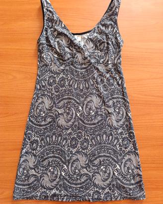 Minidress Capriccio Paisley Grigio scollato