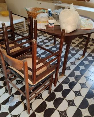 tavolo tondo con allungo