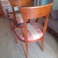 sedie tessuto damascato