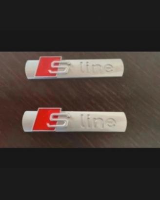 Coppia logo Audi Sline originale