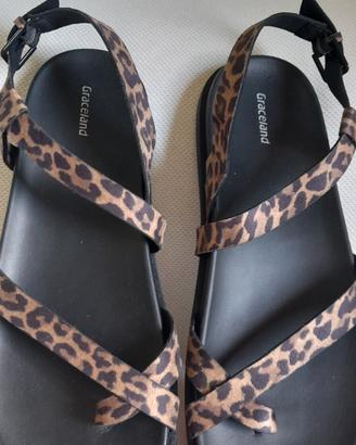 Sandali Donna Graceland Fantasia Animalier 