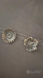 Foglia di Vigna/Anemone  in Argento  925 Bucc