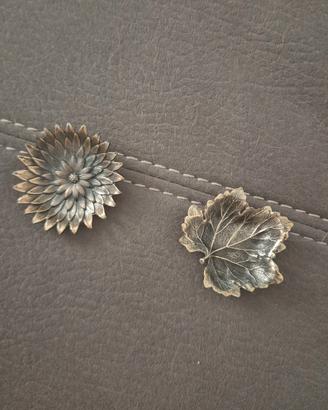 Foglia di Vigna/Anemone  in Argento  925 Bucc