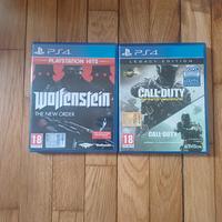 2 giochi ps4 wolfenstein e call of duty 