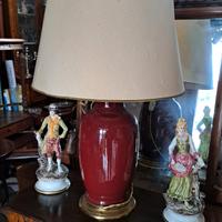 lampada in ceramica bordeaux 