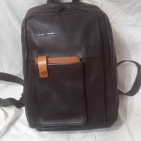 zaino piquadro marrone in pelle 