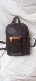 zaino piquadro marrone in pelle 