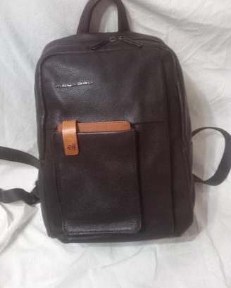 zaino piquadro marrone in pelle 