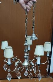 Lampadario a candelabro con 2 abatjour coordinate